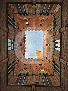 The sky view from Museo Civico in Siena photo