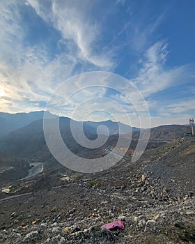 Sky view in UAE jabel jais mountain