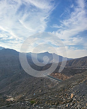 Sky view in UAE jabel jais mountain