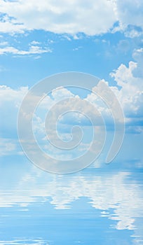 Sky with water reflection