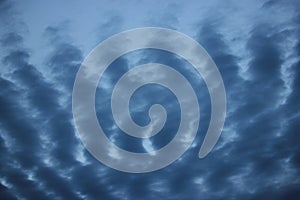 Sky wave cloudy abstract nature natural background Blue grey evening