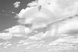 Sky and white clouds in miami, usa. Cloudscape on blue sky background. Weather and nature. Freedom and dream concept