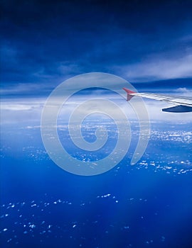 Skyblue capture from flight