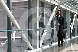 Skybridge Businesswoman - Horizontal