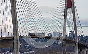 The SkyBridge is a cable stayed bridge for sky trains between New Westminster and Surrey