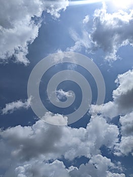 The skycloud is clear during the day