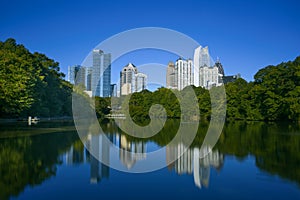 Skycrapper in Atlanta Downtown with reflection