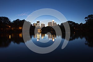 Skycrapper in Atlanta Downtown with reflection