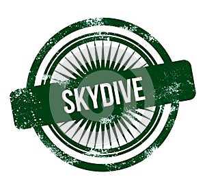 skydive - green grunge stamp