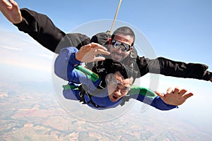 Skydive tandem friends