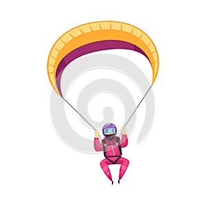 Skydiver Flat Illustration