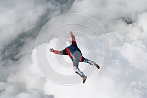 Skydiver in freefall photo