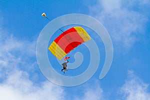 Skydiver Parachute Open