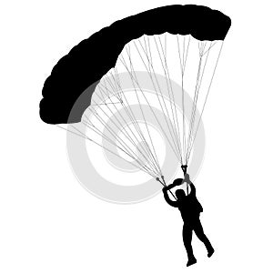 Skydiver silhouette illustration