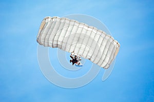 Skydiver in the sky