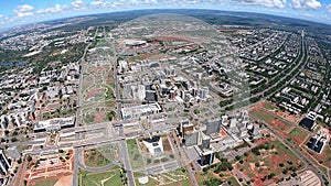 Skydivers jumping above Brasilia, DF, Brazil