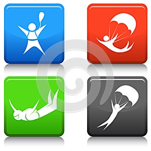 Skydiving Icon Set