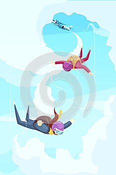 Skydiving Jump Illustration