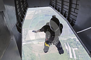 Skydiving photo. jump in freefall.