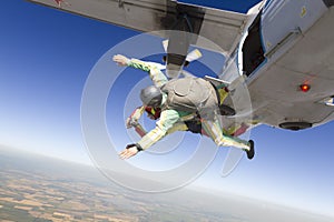 Skydiving photo. Tandem