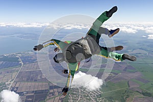 Skydiving photo. Tandem