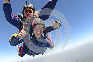 Skydiving photo. Tandem.