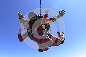 Skydiving photo. Tandem.