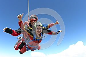 Skydiving photo. Tandem.