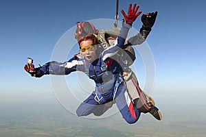 Skydiving photo. Tandem.