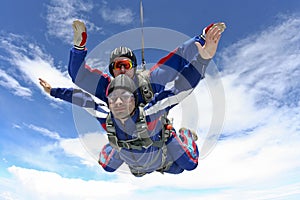 Skydiving photo. Tandem jump.