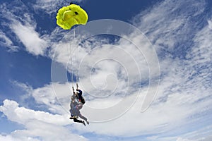 Skydiving photo. Tandem jump.