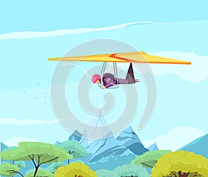 Skydiving Sport Gliding Poster