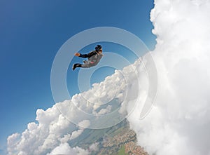 Skydiving tandem cloud day