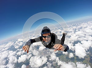Skydiving cloud day photo