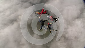 Skydiving video. The concept of active recreation.