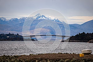 Skye Bridge over Loch Alsh, Scotland, connecting the Isle of Skye, Scotland, UK