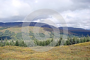 Skye Island Northwestern part of Scotland. Natural landscapes of forests, large numbers of lakes, mountain ranges and valleys of t