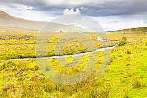 Skye island panorama with creek Scotland in summer