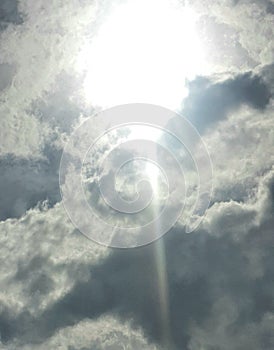 Skylight coming from cloudy clouds