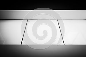 Skylight or light well in interior building, natural light falling from the top