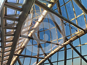 Skylight window. Window in commercial office or industrial building. abstract architectural background