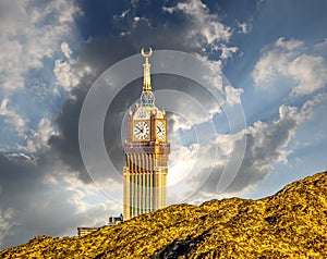 Abraj Al Bait Royal Clock Tower Makkah in Mecca, Saudi Arabia. photo