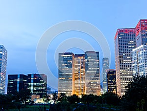 Skyline of Beijing CBD, night view