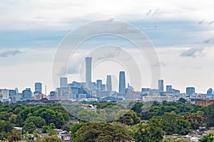 Skyline of  beijing city with skyscraper in CBD