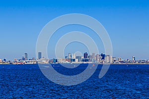 Skyline of Boston from Harbor