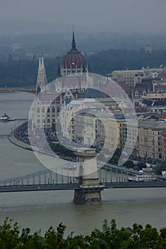 Skyline of Budapest and Danubio photo