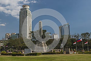 Skyline of Central Manila seen from Rizal Park
