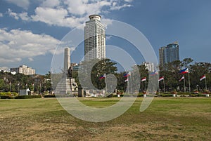 Skyline of Central Manila seen from Rizal Park