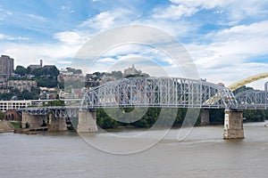 Skyline of Cincinnati, Ohio from General James Taylor park in N