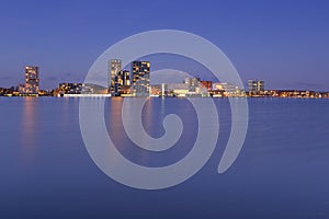 Skyline of the city of Almere in The Netherlands photo